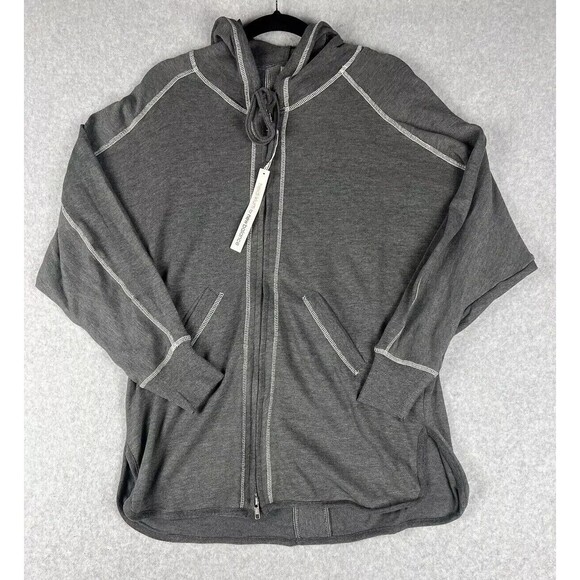 New Balance Jacket Mens Small Gray Cashmere Blend Performance Hoodie Fit - Picture 1 of 13